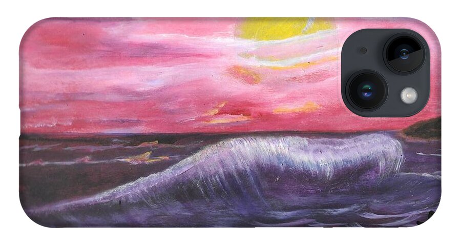 Wave iPhone 14 Case featuring the painting Monster Wave by Esoteric Gardens KN