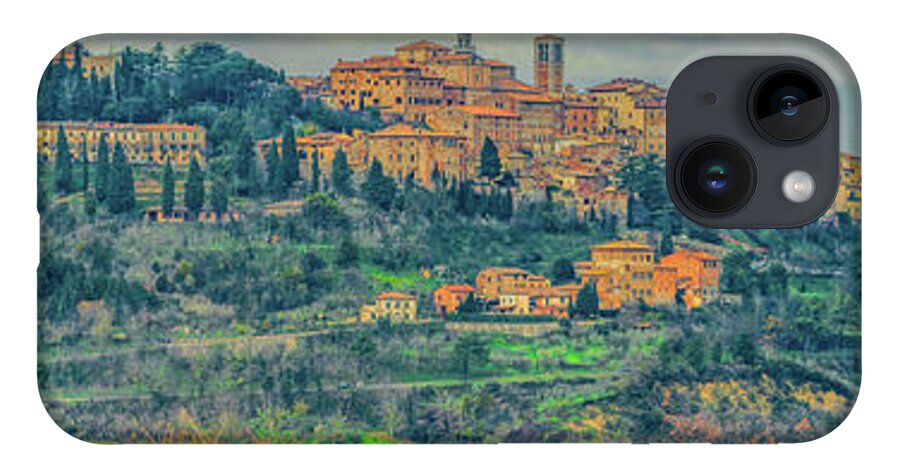 Montepulciano iPhone 14 Case featuring the photograph Montepulciano Panorama by Marcy Wielfaert