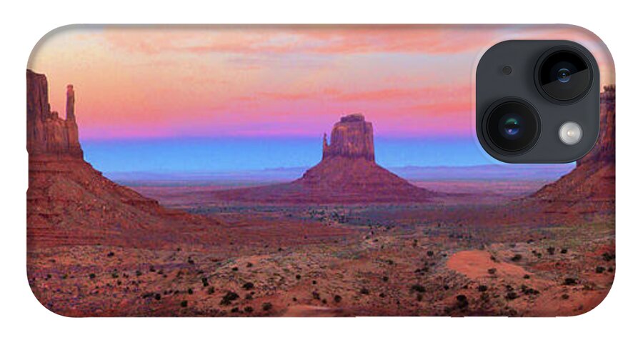 Desert iPhone Case featuring the photograph Monument Valley Just After Dark 2 by Mike McGlothlen