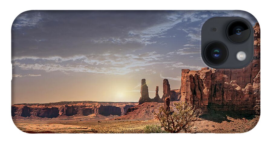  iPhone 14 Case featuring the photograph Monument Valley by Laura Terriere