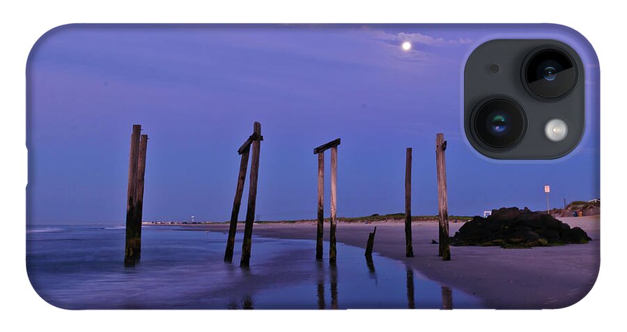 59th Pier iPhone Case featuring the photograph Moon Light Piers by Louis Dallara