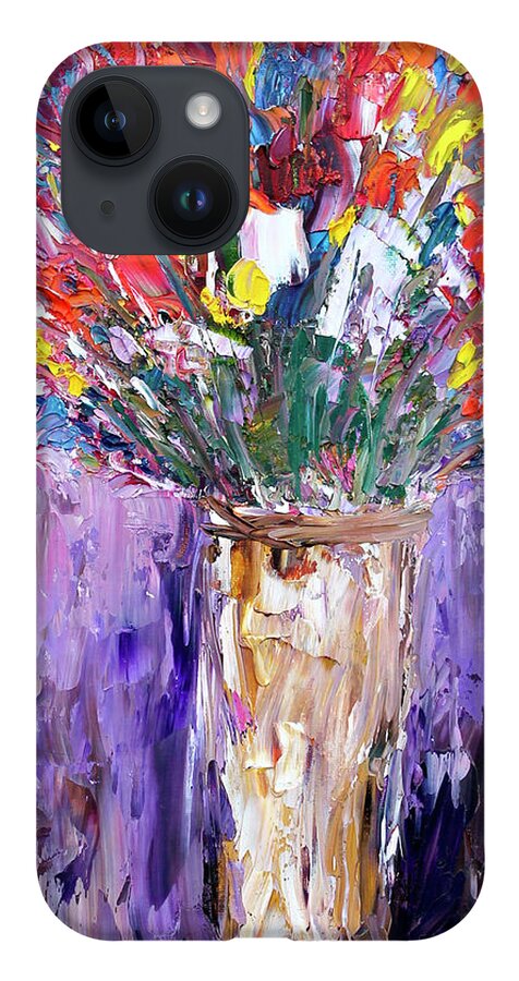 Flowers iPhone 14 Case featuring the painting Morning Bouquet by Teresa Moerer
