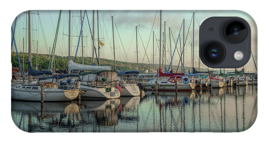 Sailboats iPhone 14 Case featuring the photograph Morning Reflections by Rod Best