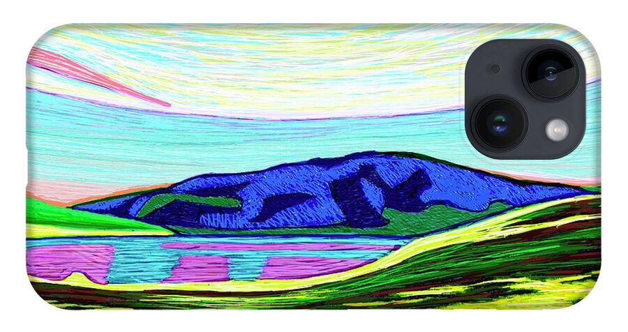 Shadows iPhone 14 Case featuring the painting Morning Shadows At Balestrand by Rod Whyte
