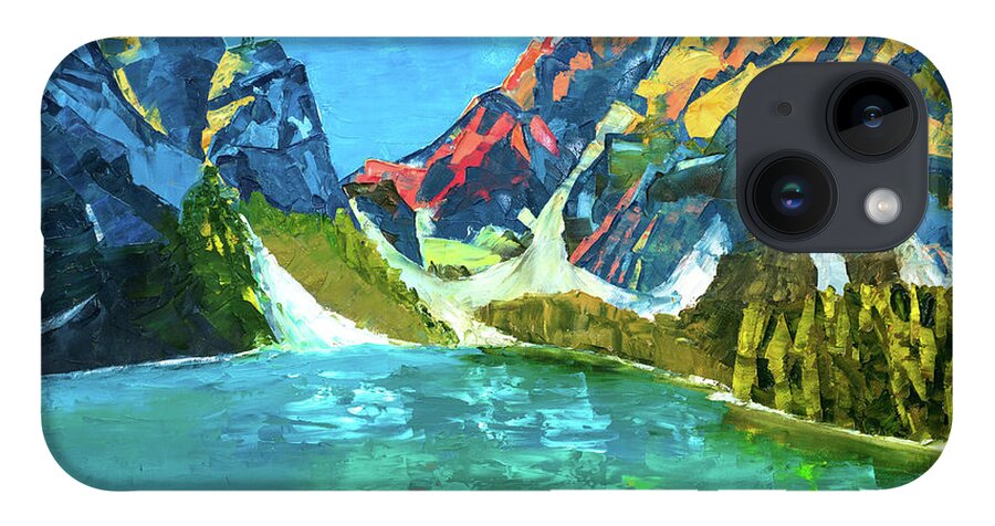 Mountain iPhone 14 Case featuring the painting Mountain Lake by Mark Ross