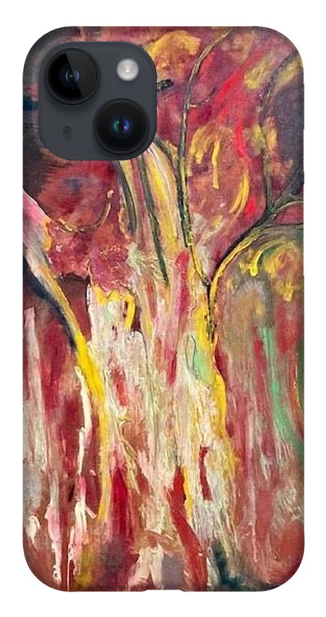 Woman iPhone 14 Case featuring the painting Ms. Fire by Peggy Blood