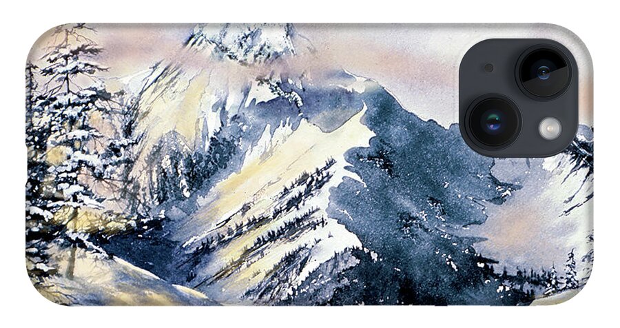 Aspen iPhone Case featuring the painting Mt. Daly Alpenglow by Jill Westbrook