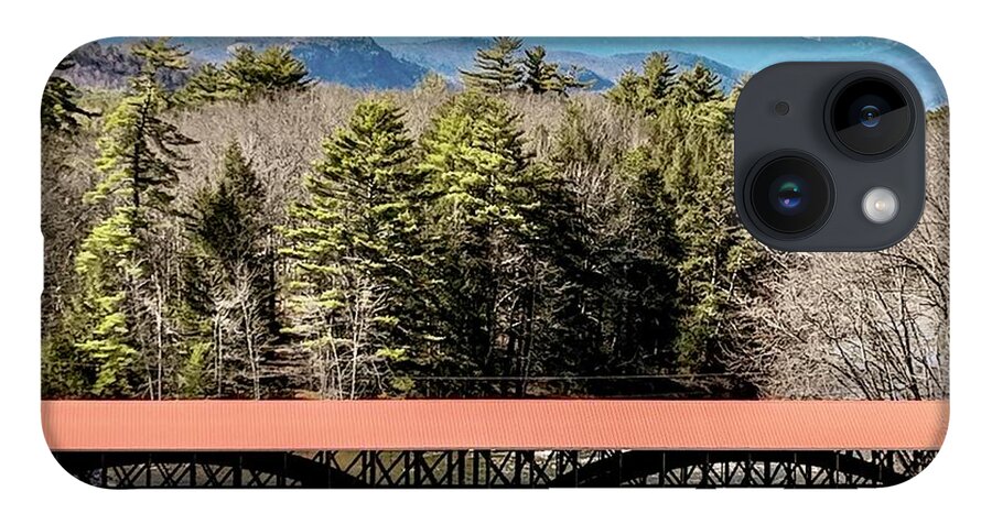  iPhone Case featuring the photograph Mt Washington over the Saco River Covered Bridge by John Gisis