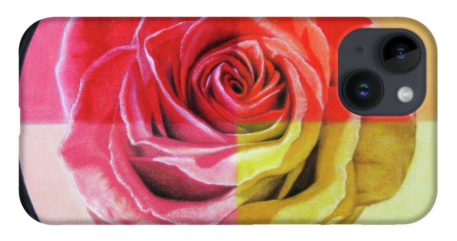 Rose iPhone 14 Case featuring the painting My Rose by Lynet McDonald