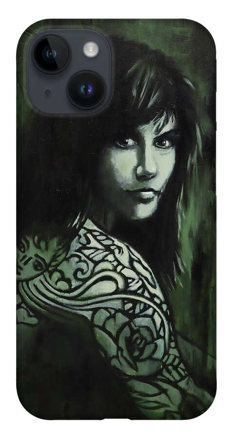 Girl iPhone Case featuring the painting Nadine by Sv Bell