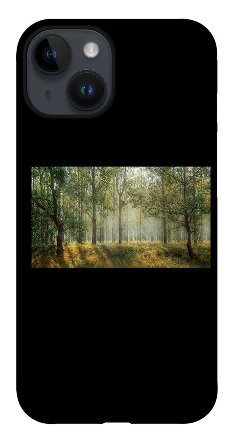 Wall Art iPhone 14 Case featuring the digital art Nature wall Art - Forest Scene by Caterina Christakos