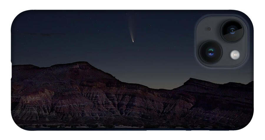 Comet Neowise Quail Creek State Park Utah iPhone 14 Case featuring the photograph NEOWISE Comet by Ron Woodbury