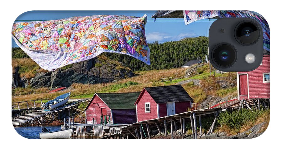 Quilts iPhone 14 Case featuring the photograph Newfoundland quilts by Tatiana Travelways
