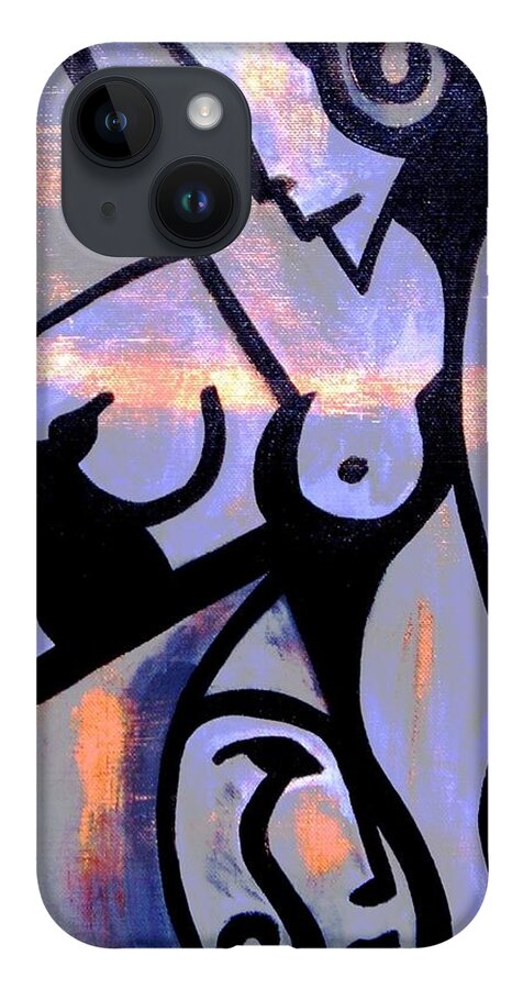 Wall Art iPhone 14 Case featuring the digital art Night Jazz by Bodo Vespaciano