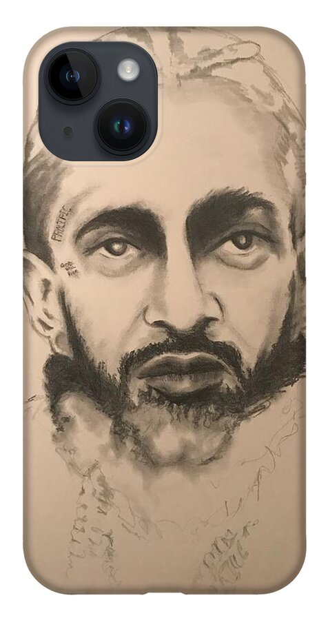  iPhone 14 Case featuring the drawing NIP by Angie ONeal