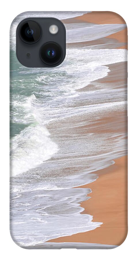 Nazare iPhone 14 Case featuring the photograph North Shore Nazare Beach Portugal by Rebecca Herranen