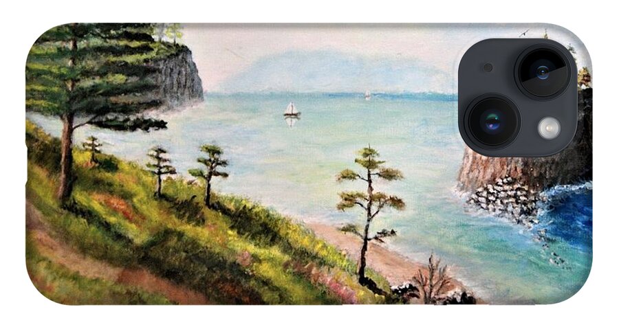 Landscape iPhone 14 Case featuring the painting Northwest Coast by Gregory Dorosh