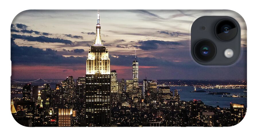 New York iPhone 14 Case featuring the photograph NYC by Alberto Zanoni