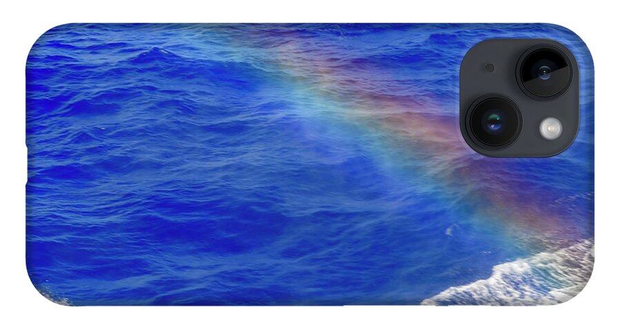 Rainbow; Water; Travel; Color iPhone 14 Case featuring the photograph Ocean Rainbow by AE Jones