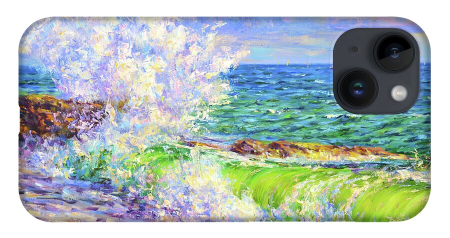 Sea iPhone 14 Case featuring the painting Ocean surf by Iryna Kastsova