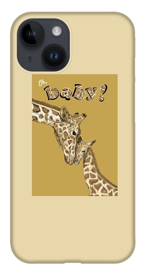 Oh Baby iPhone 14 Case featuring the mixed media Oh Baby by Judy Cuddehe