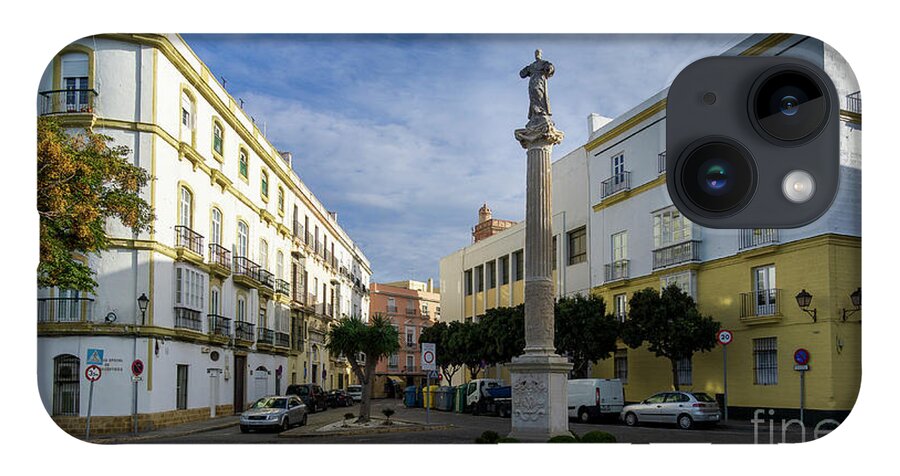 Seafront iPhone Case featuring the photograph Old Cadiz Center Street Blue Sky Andalusia by Pablo Avanzini