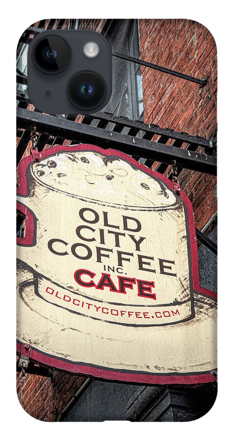 Coffee iPhone 14 Case featuring the photograph Old City Coffee Cafe by Kristia Adams