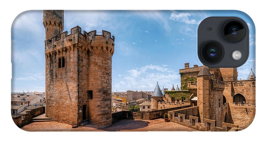 Fortification iPhone Case featuring the photograph Olite from the castle's terrace by Micah Offman