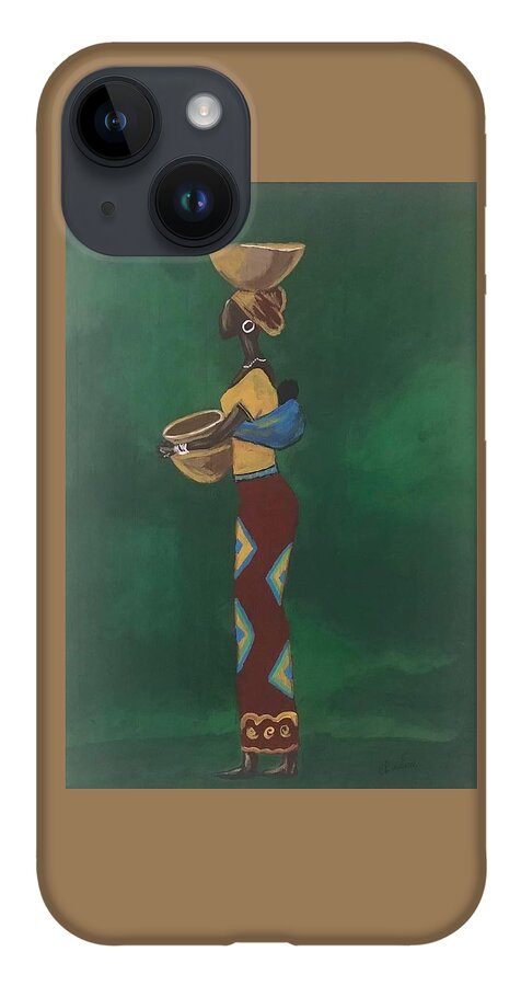  iPhone 14 Case featuring the painting On Our Way by Charles Young