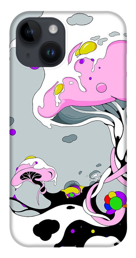 Mushrooms iPhone 14 Case featuring the digital art Oospore by Craig Tilley