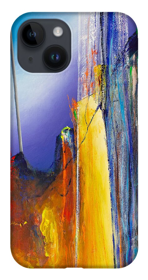 Derek Kaplan iPhone 14 Case featuring the painting Opt.2.21 'See you In My Dreams' by Derek Kaplan