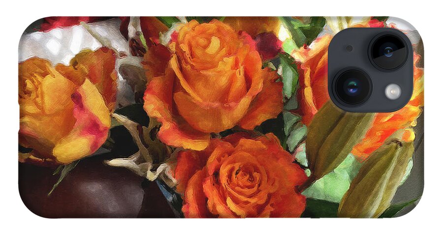 Flowers iPhone Case featuring the photograph Orange Roses by Brian Watt