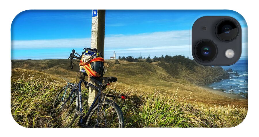 Bicycle iPhone 14 Case featuring the photograph Oregon Coast Kickstand by Andrea Platt