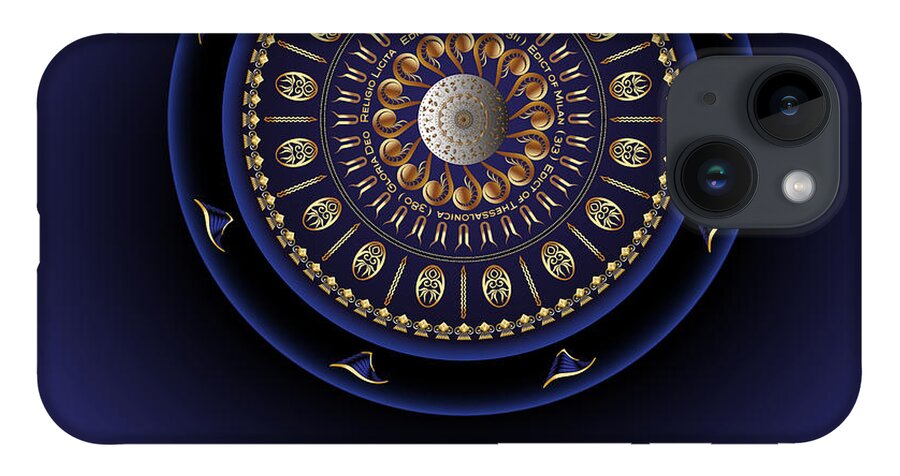Mandala Graphic iPhone 14 Case featuring the digital art Ornativo Vero Circulus No 4233 by Alan Bennington