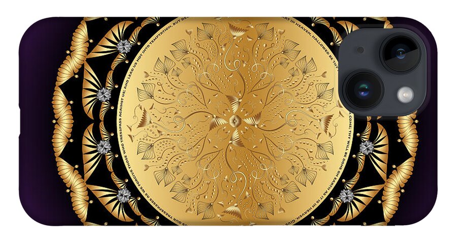 Mandala Graphic Design iPhone 14 Case featuring the digital art Ornativo Vero Circulus No 4247 by Alan Bennington