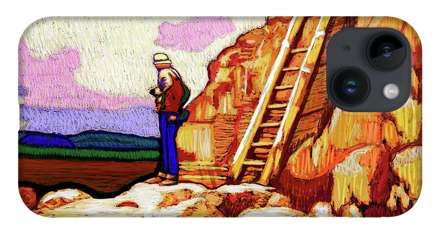 New Mexico iPhone Case featuring the digital art Overlook At Bandelier by Rod Whyte