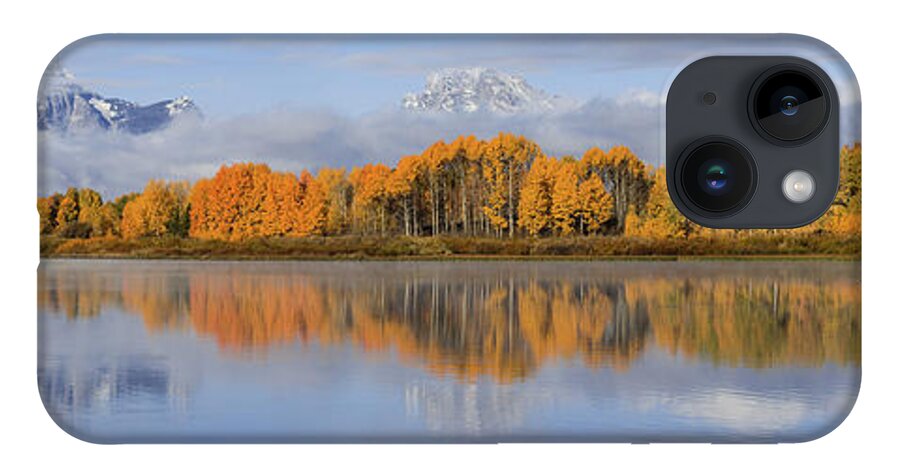 Oxbow Bend iPhone 14 Case featuring the photograph Oxbow Bend Pano by Wesley Aston