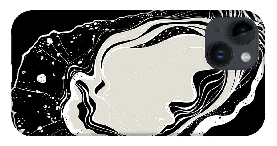 Animal iPhone 14 Case featuring the painting Oyster Black by Tony Rubino