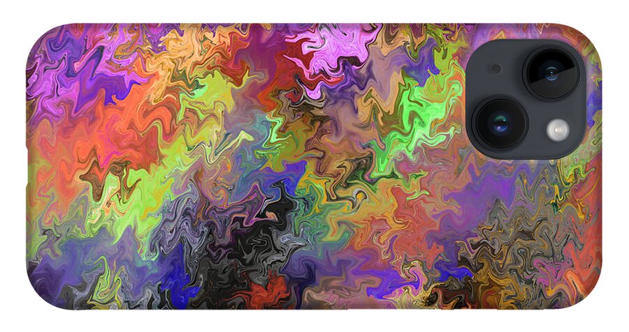 Swirl iPhone 14 Case featuring the digital art Painted Magic by Susan Fielder