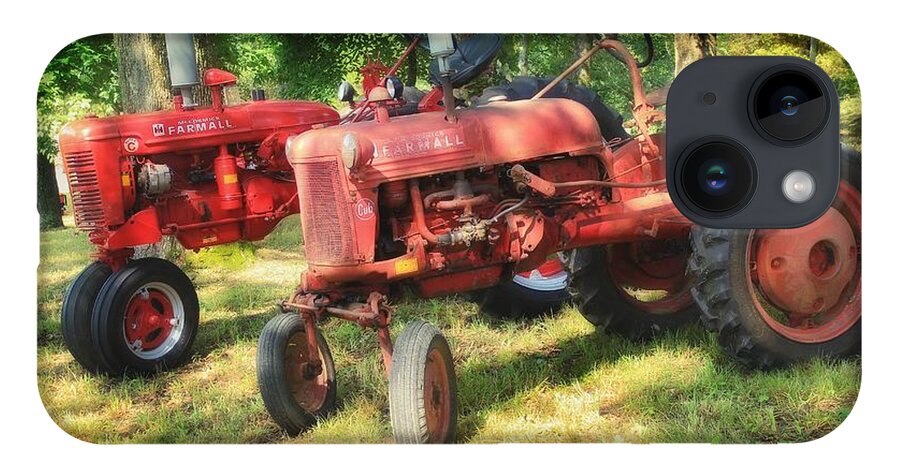 Farmall iPhone Case featuring the photograph Pair of Farmalls by Mike Eingle