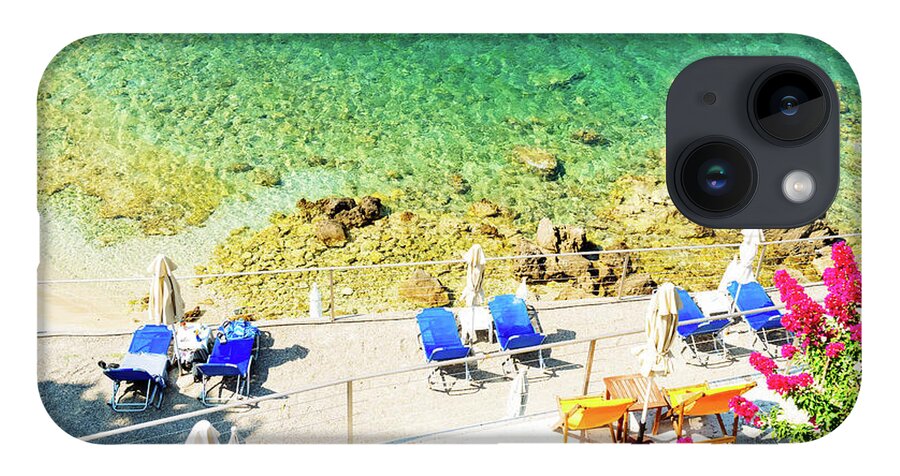 Korfu iPhone 14 Case featuring the photograph Paleokastritsa beach on Korfu by Anastasy Yarmolovich