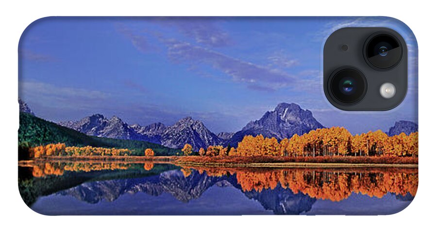 Dave Wellling iPhone Case featuring the photograph Panorama Fall Morning Oxbow Bend Grand Tetons by Dave Welling