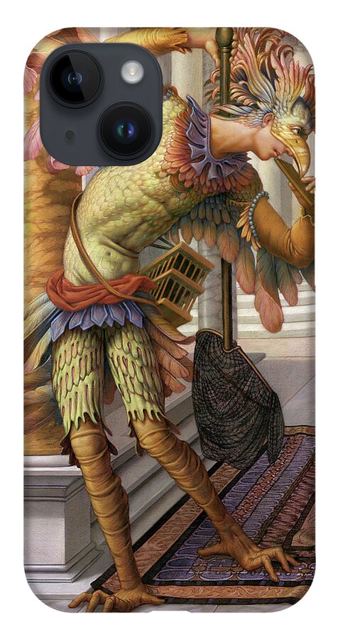 Papageno iPhone 14 Case featuring the painting Papageno by Kurt Wenner