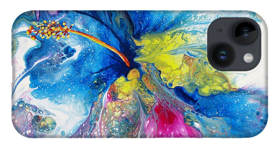 Flower iPhone 14 Case featuring the painting Pardise Blooms by Darice Machel McGuire