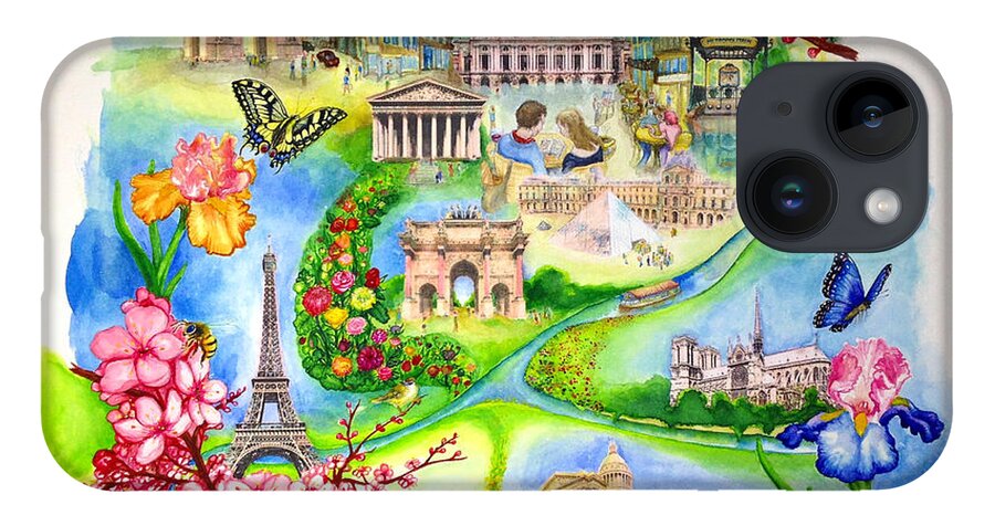 Paris iPhone Case featuring the painting Parisian Spring by Michelle Bien
