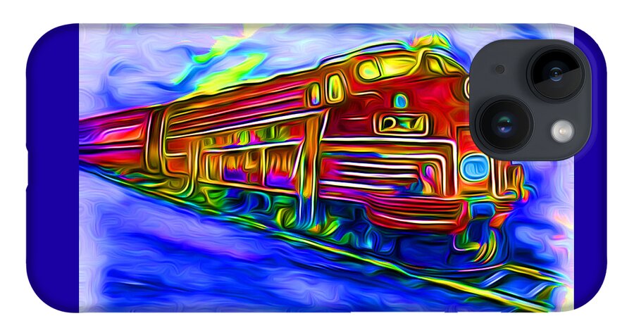 Digital Art iPhone 14 Case featuring the digital art Party Train by Ronald Mills