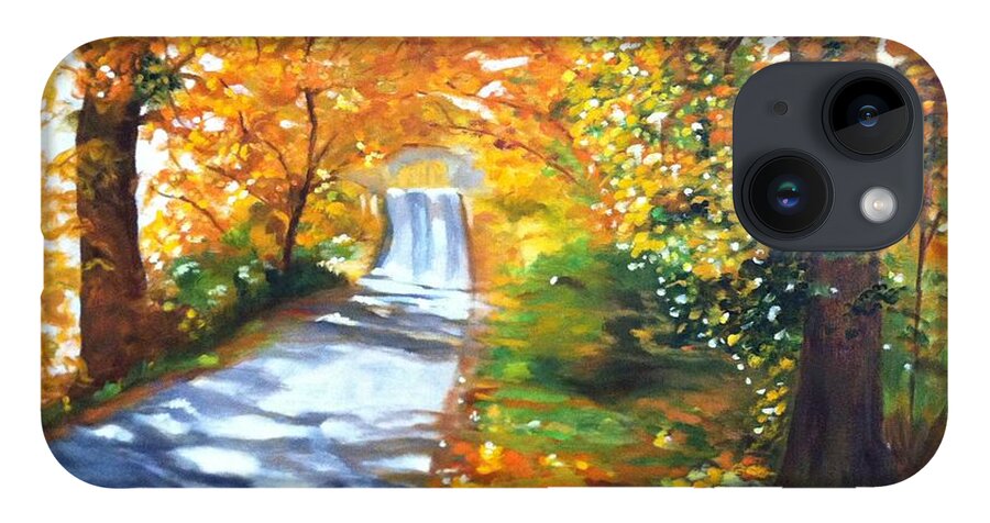 Fall Color iPhone Case featuring the painting Path to Joy by Juliette Becker