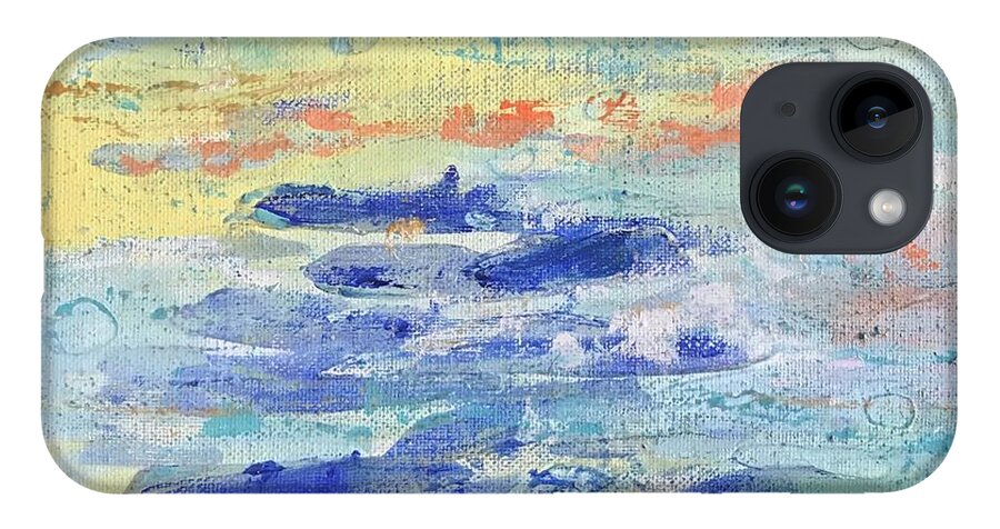 Beach iPhone 14 Case featuring the painting Peaceful Afternoon by Medge Jaspan