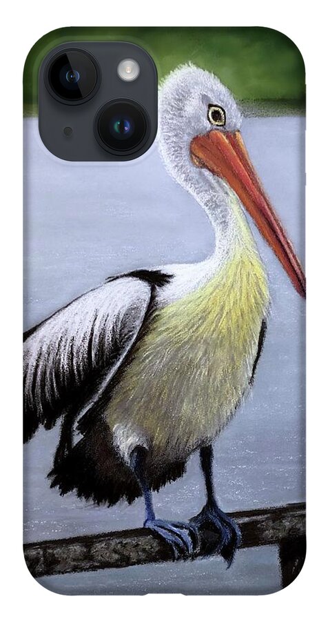 Pelican iPhone Case featuring the drawing Pelican by Marlene Little