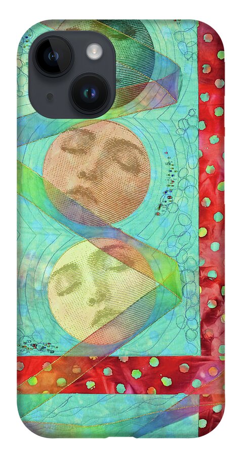 Phases iPhone 14 Case featuring the mixed media Phases 2 by Vivian Aumond